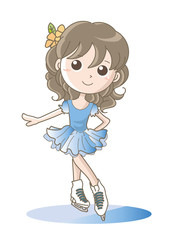 フィギュアスケート・女の子・青