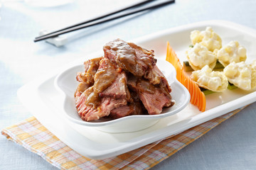 Delicious Chinese cuisine, sauce pork roast