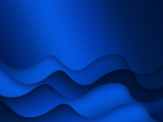 Abstract Blue Ocean Wave Theme