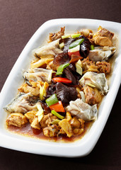 Delicious Chinese cuisine, chicken and fish