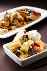 Delicious Chinese cuisine, chicken and fish