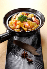 Delicious Chinese cuisine, shrimp and crabmeat pot