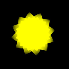 Banner flat design isolated on black background.Decorate  for web site ,illustration vector image ..