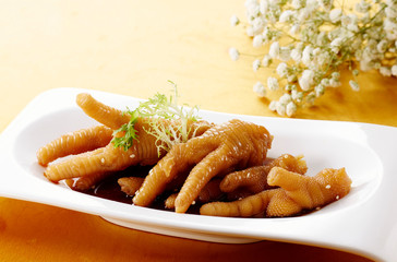 Delicious Chinese cuisine, marinated chicken feet