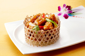 Delicious Chinese cuisine, sweet and sour pork ribs
