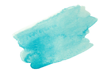 watercolor texture color aquamarine blue. 321c color on paper texture on white background. solid water color painting