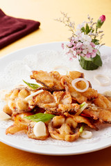 Delicious Chinese cuisine, fried fish