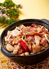Delicious Chinese cuisine, chicken pot
