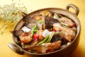 Delicious Chinese cuisine, casserole fish