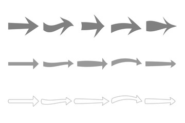 Direction arrows icon set. Vector.