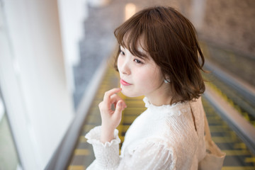 A bright pretty woman, Japan