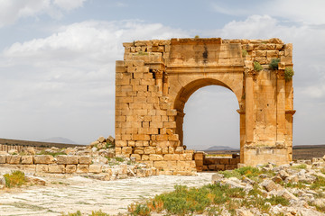 Ruins of the ancient Roman town Ammaedara (modern Haidra), Tunisia