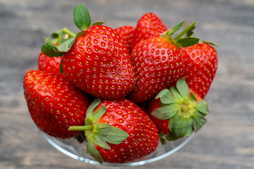 Fresh garden strawberry berries.