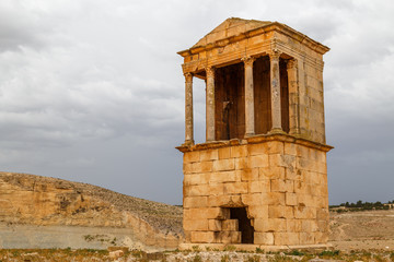 Fototapeta na wymiar Ruins of the ancient Roman town Ammaedara (modern Haidra), Tunisia