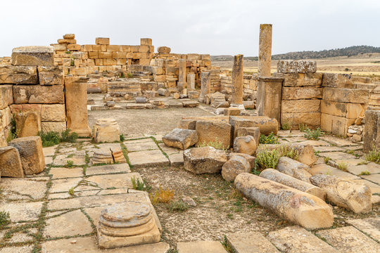 Ruins of the ancient Roman town Ammaedara (modern Haidra), Tunisia