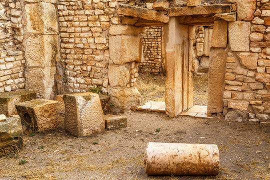 Ruins of the ancient Roman town Ammaedara (modern Haidra), Tunisia