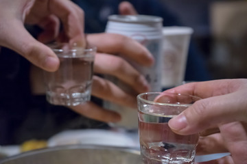 Shots of soju
