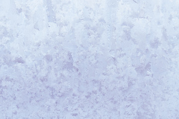 Frosty patterns on a frozen ice box in the early morning