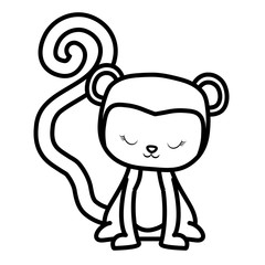 cute and little monkey character