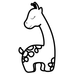 cute and little giraffe character