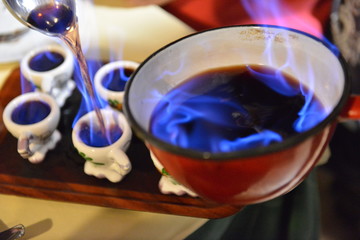 Il caffè in fiamme
