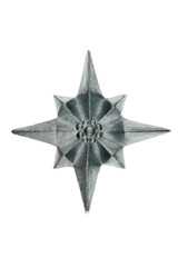 Silver stucco asterisk. Isolated