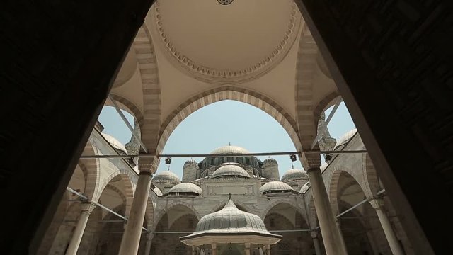Istanbul Ottoman Sehzade Mosque Doors Courtyard