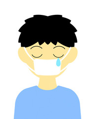 マスクをした男性