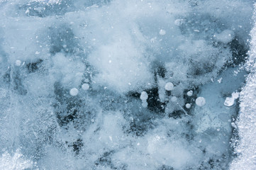 Ice of Lake Baikal