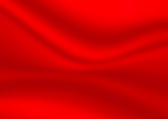 Abstract red vector background. Satin luxury cloth texture. Smooth elegant silk
