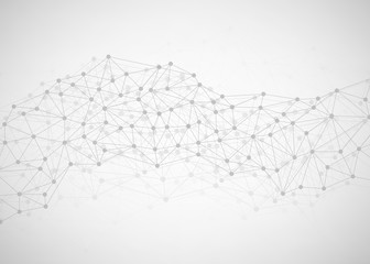 Abstract technology background with connecting dots and lines. Data and technology concept, network connection