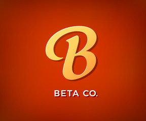 Creative B letter vector logo design. Monogram vector sign. Character logotype symbol. Icon design
