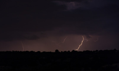 Naklejka na ściany i meble Lightning before rain