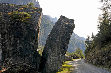 felsformation im pinnistal