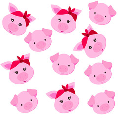 cute pig pattern