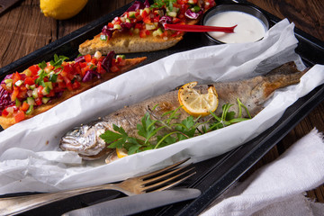 the perfectly baked oven trout with lemon and herbs