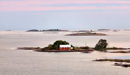Summer evening on Aland Islands. Finland