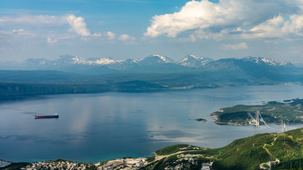 Norway, Narvik, panorama view on islands