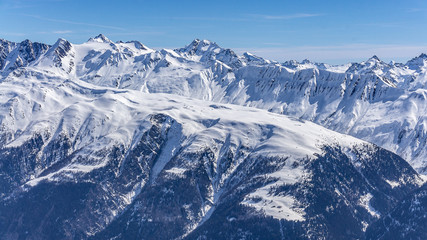 Fototapeta na wymiar Panorama view on alps from Eggishorn