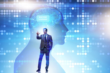 Machine learning concept as modern technology