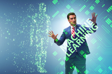 Machine learning concept as modern technology