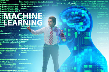 Machine learning concept as modern technology