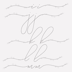 Hand Lettering floral lowercase monograms and logos