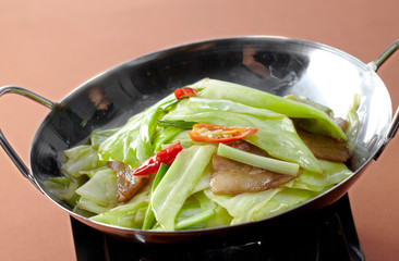 Delicious Chinese cuisine, shredded cabbage