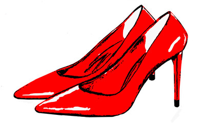 red shoes