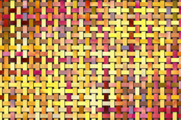 Fototapeta premium Woven mat, rattan, texture for design background.