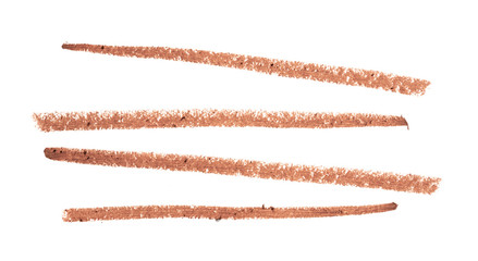 Lines drawn by cosmetic pencil