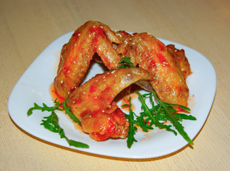 chicken wings grilled food