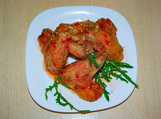 chicken wings grilled food