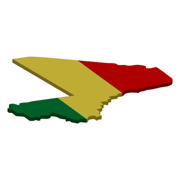 recommend clip art: map of Mali - 3D flag